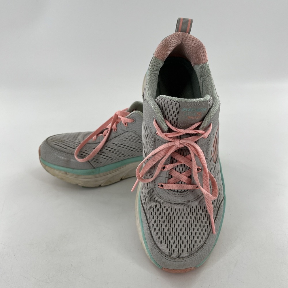 Womens Skechers Walk D'Lux Walkers 8.5 Infinite Motion Gray Pink‎ Green